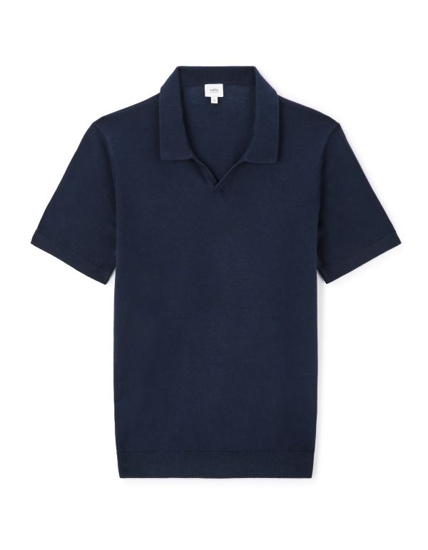 Polo slim en maille 100% coton - marine