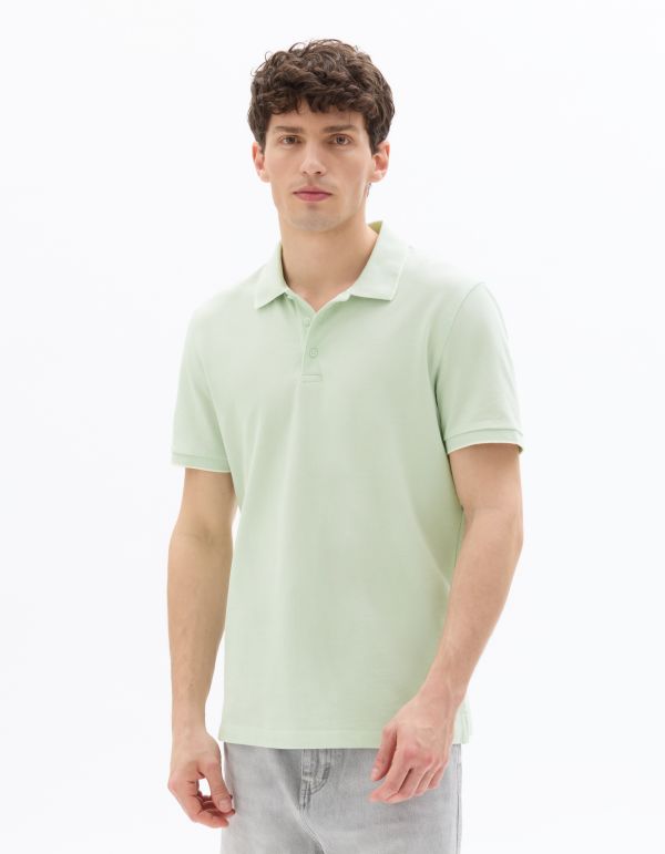 PO.02 Polo piqué regular 100% coton - vert menthe