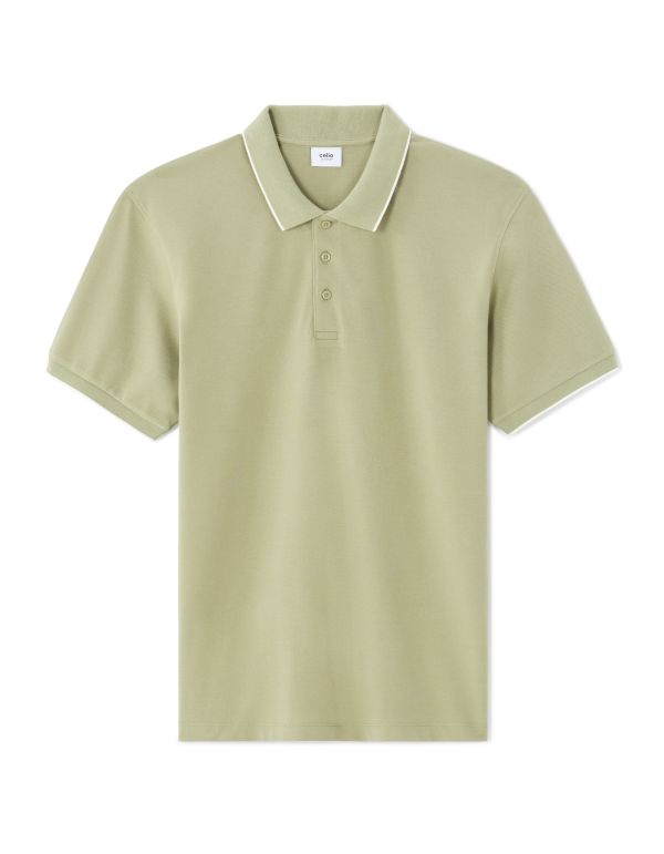 Polo piqué regular 100% coton - vert