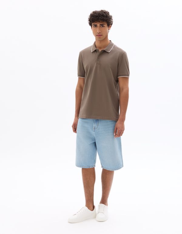 PO.02 Polo piqué regular 100% coton - gris taupe