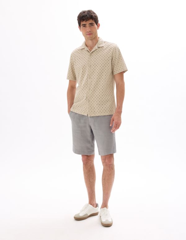 Chemisette regular broderie anglaise 100% coton - beige