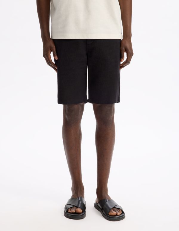 Bermuda 100% coton - noir