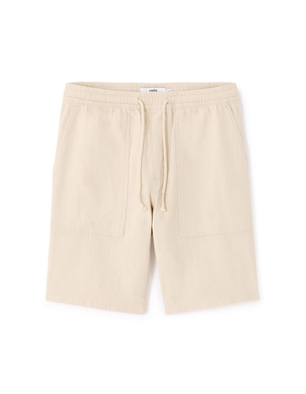 Bermuda 100% coton - beige