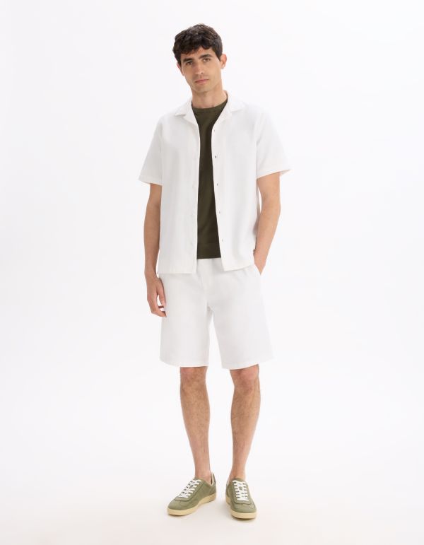 Bermuda 100% coton - beige