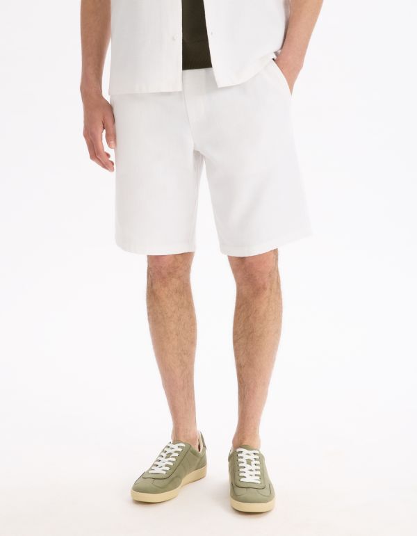 Bermuda 100% coton - beige