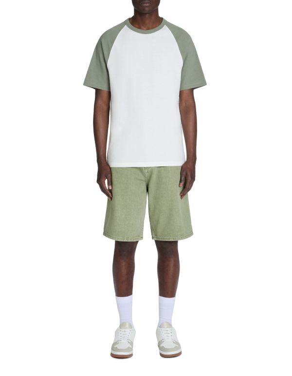 Bermuda baggy en jean - kaki