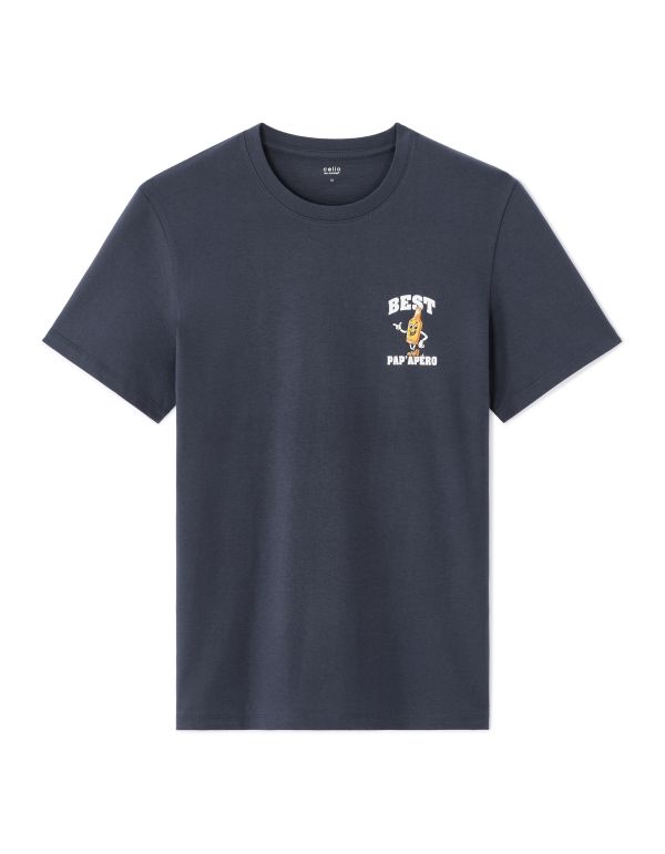 T-shirt Pap' apéro dans son coffret - marine