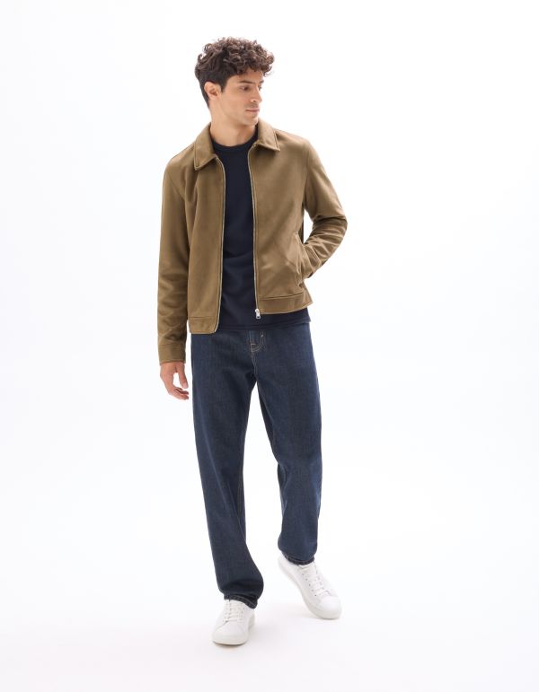 Blouson faux daim - camel
