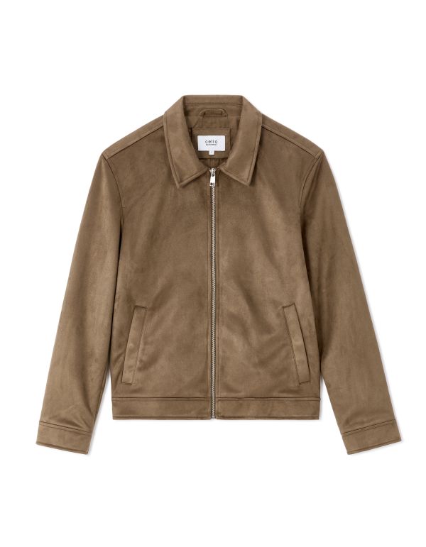 Blouson faux daim - camel