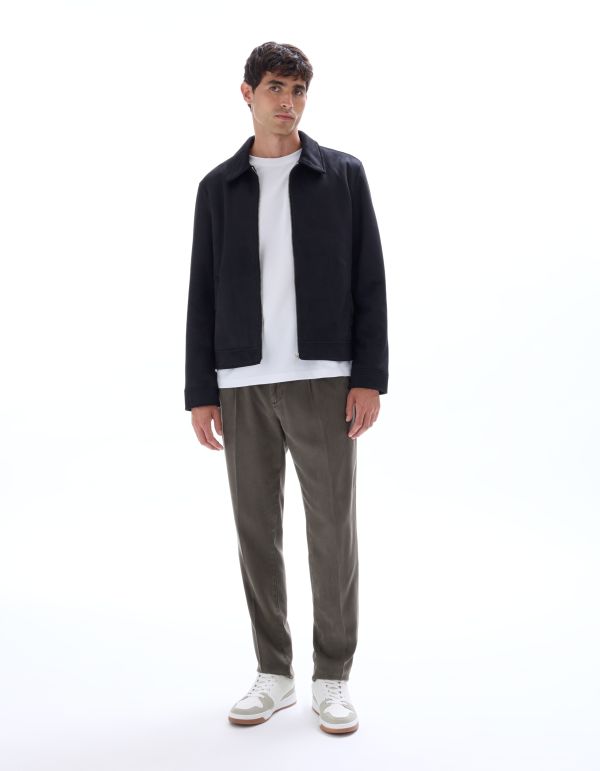 Blouson faux daim - noir