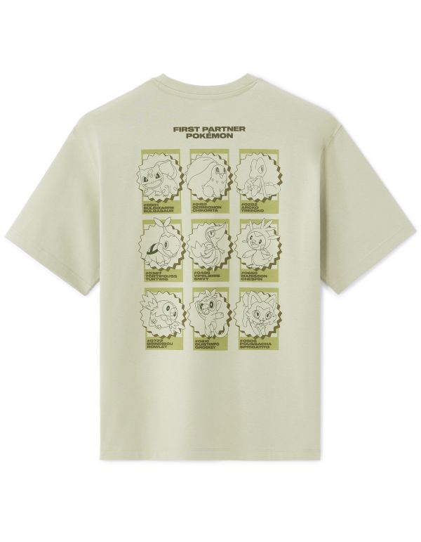 Pokémon - T-shirt vert starters plante
