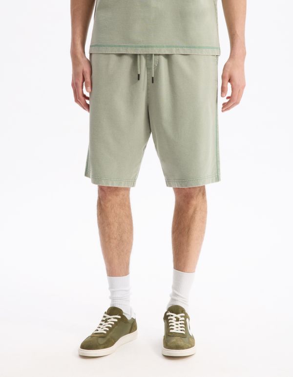Bermuda 100% coton - kaki