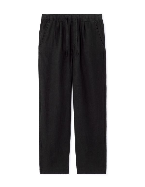Pantalon loose 100% lin - noir