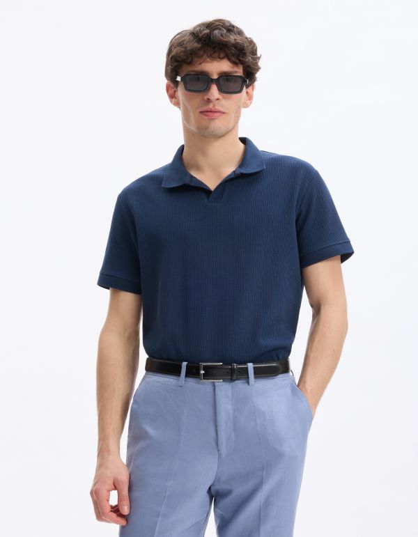Polo regular 100% coton - marine