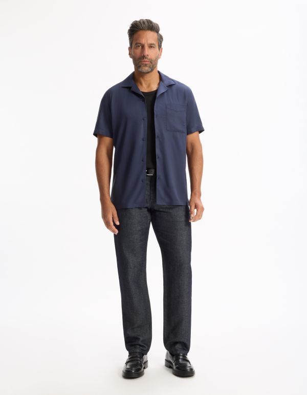 Chemisette regular 100% viscose - marine