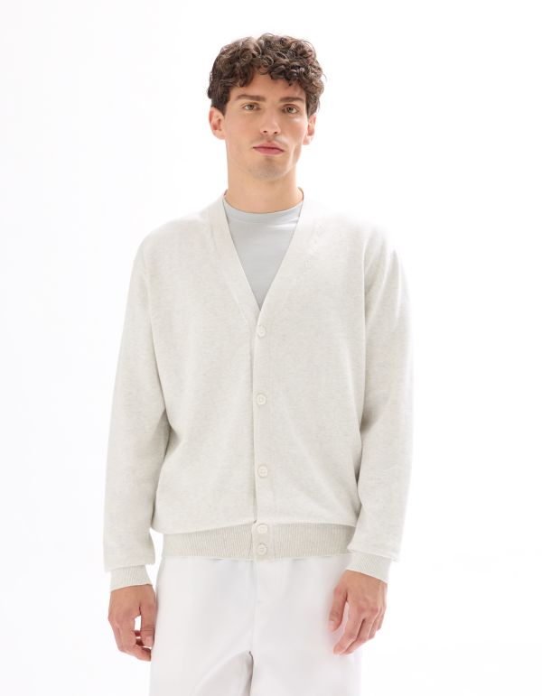 Cardigan 100% coton - blanc