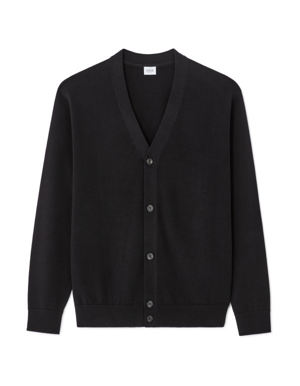 Cardigan 100% coton - noir