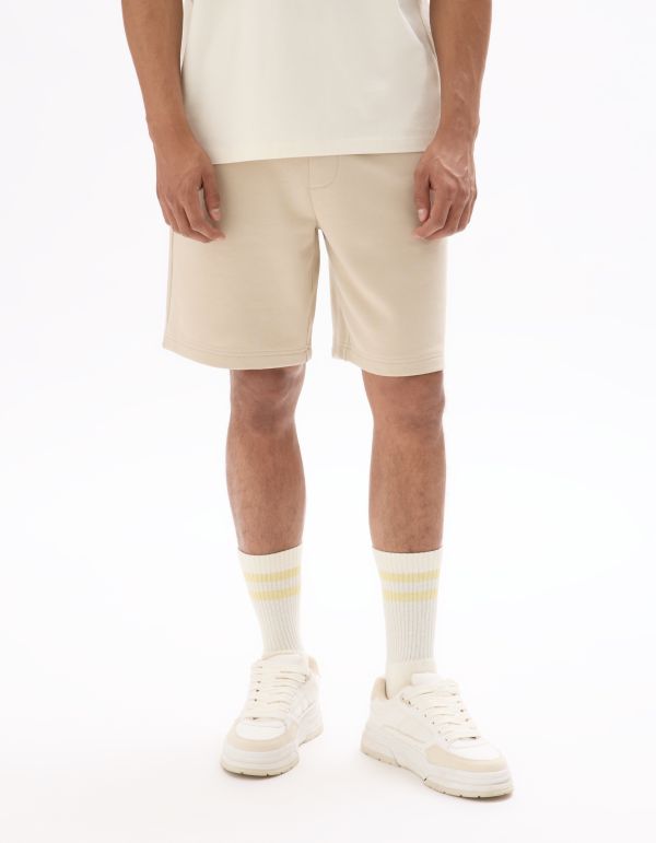 Bermuda en molleton 100% coton - sand