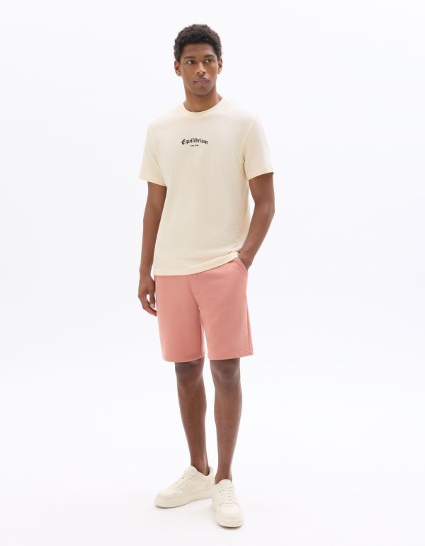 Short en molleton 100% coton - rose