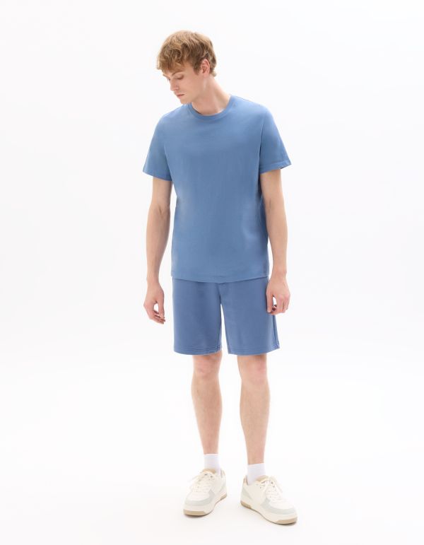 SW.05 Short en molleton 100% coton - bleu