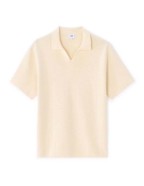 Polo boxy 100% coton milano- écru