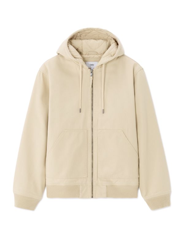 Blouson à capuche - beige