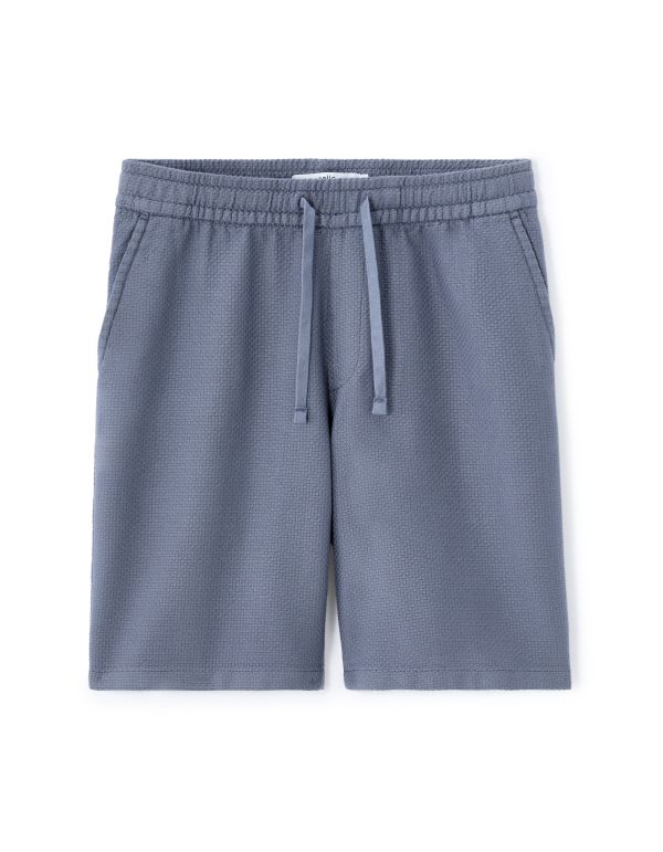 Bermuda 100% coton canvas - bleu