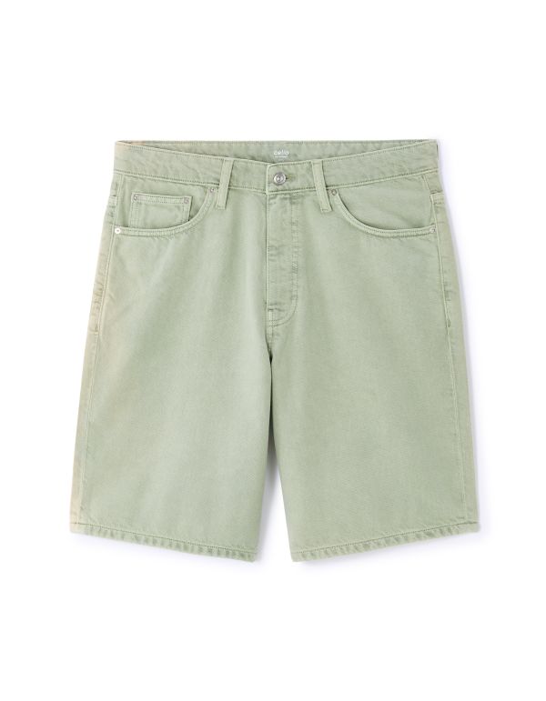 Bermuda en jean 100% coton - vert clair