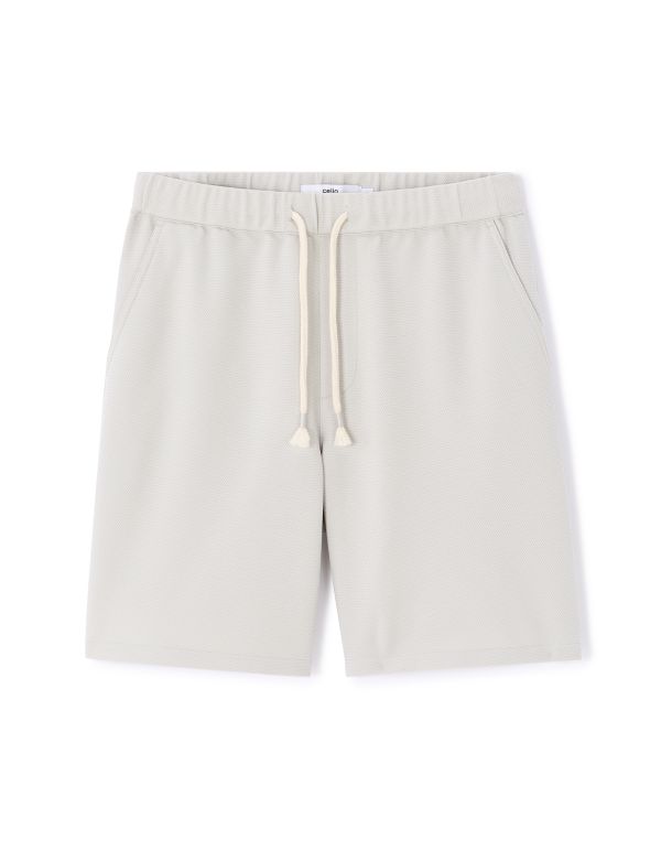 Bermuda piqué stretch - gris
