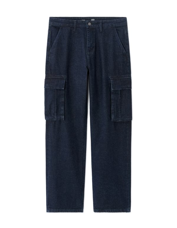 Jean cargo 100% coton - brut