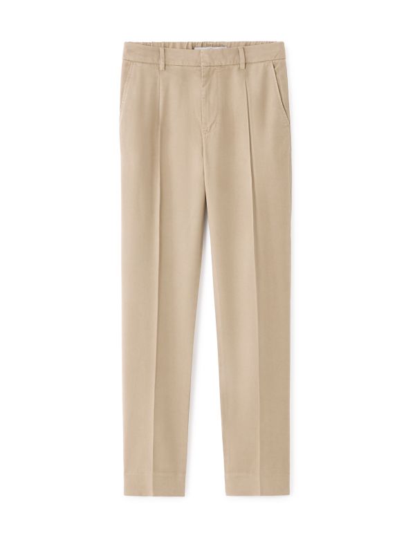 Pantalon chino straight TENCEL™ Lyocell - beige clair