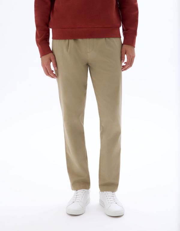 Pantalon 24H slim lyocell mélangé - beige