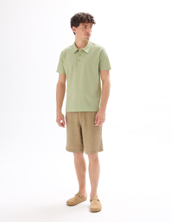 Polo regular en jersey uni - sauge