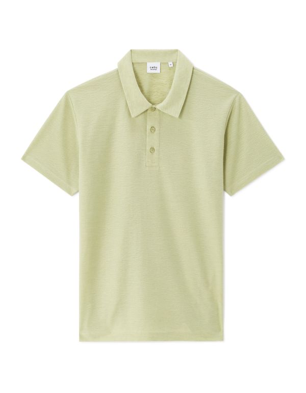 Polo regular en jersey uni - sauge
