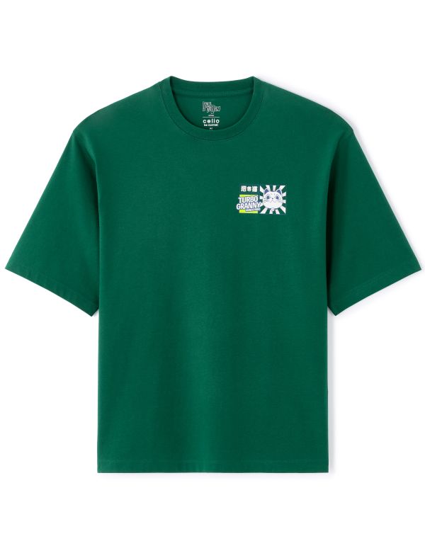 Dandadan - T-shirt vert de Mémé Turbo