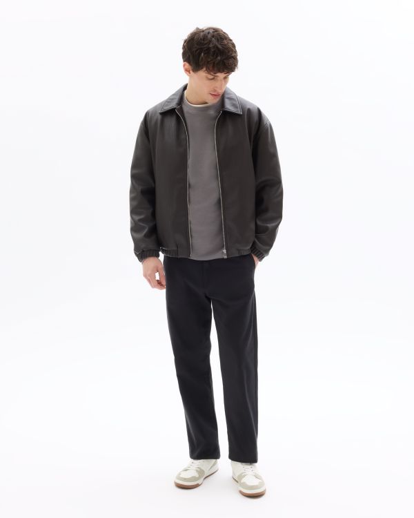 Blouson effet cuir - marron