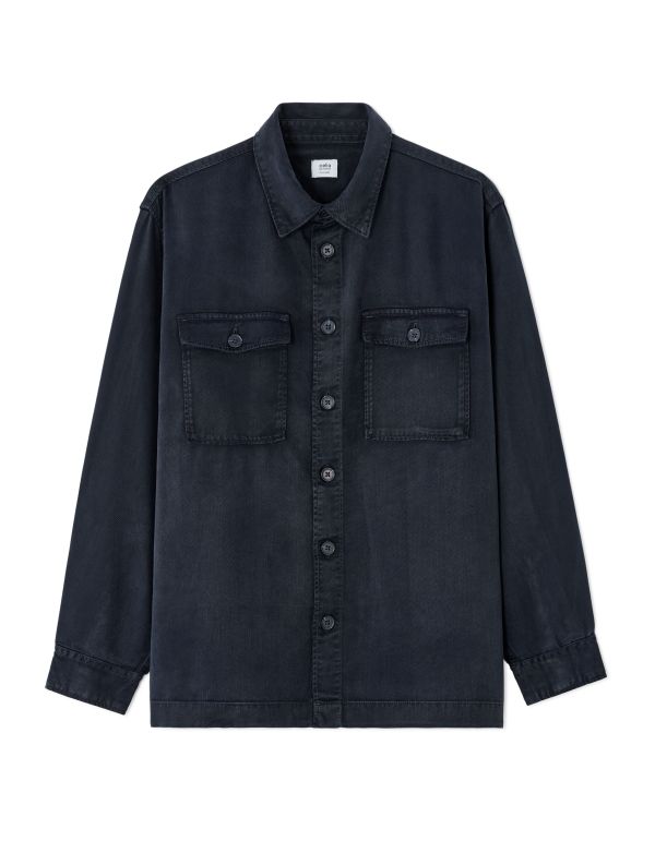 Surchemise unie en 100% TENCEL™ Lyocell - marine