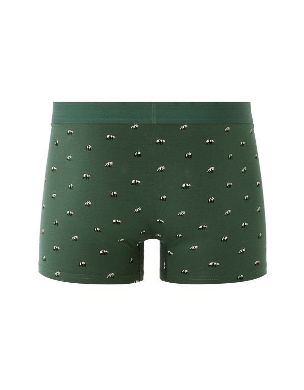 Boxer à motifs panda - kaki