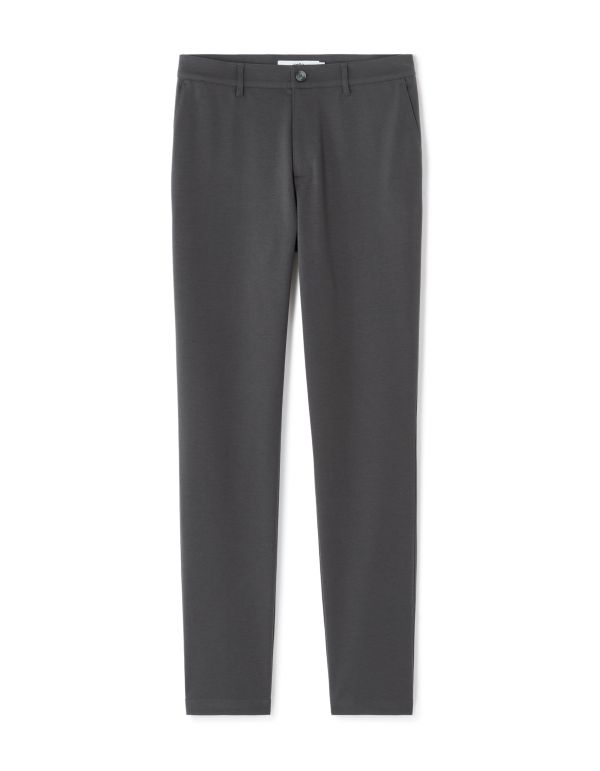 Pantalon chino slim en maille - gris foncé