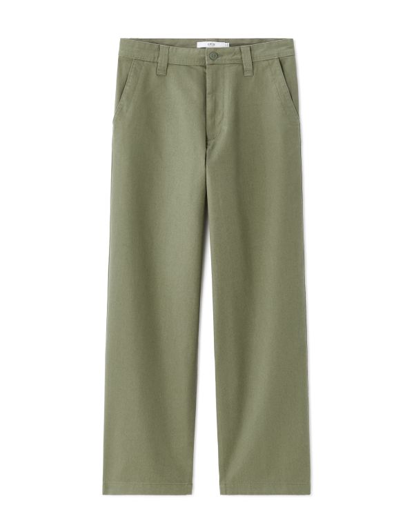 Pantalon chino baggy 100% coton - kaki clair