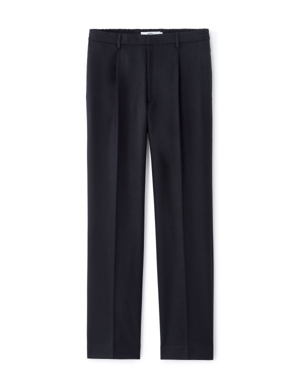 Pantalon chino straight stretch sergé - marine