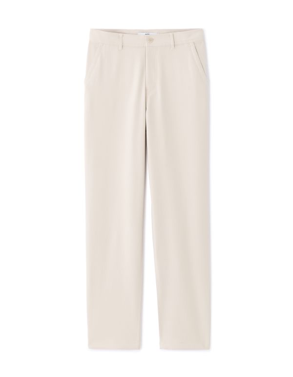 Pantalon chino straight uni - écru