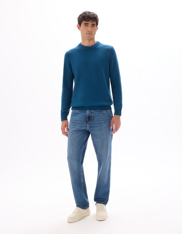 Jean loose 100% coton - bleu