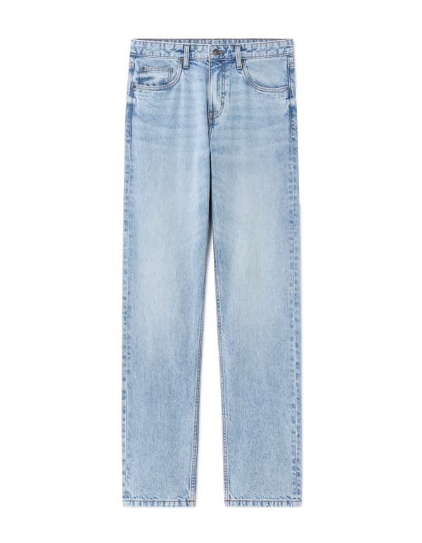 Jean loose 100% coton - bleu clair