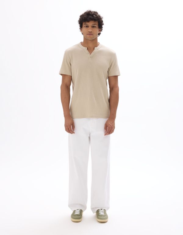 Jean baggy coton stretch - écru