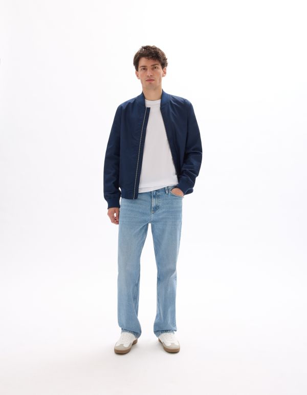 Jean C.75 loose coton stretch 3 longueurs - bleu clair