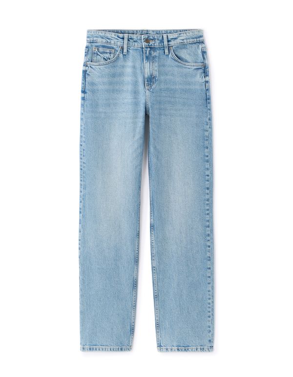 Jean C.75 loose coton stretch 3 longueurs - bleu clair