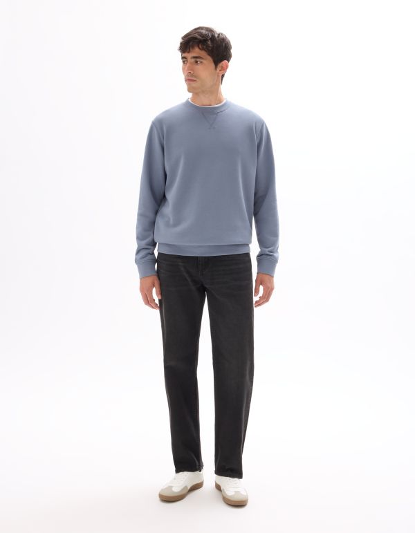 Jean C.75 loose coton stretch 3 longueurs - noir délavé