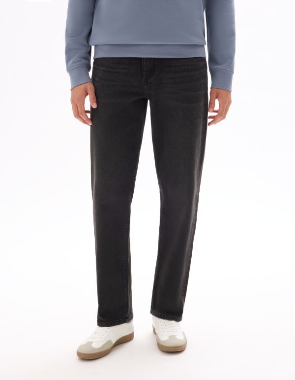 Jean C.75 loose coton stretch 3 longueurs - noir délavé