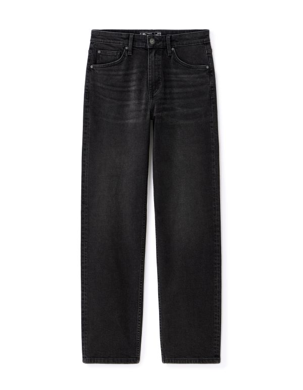 Jean C.75 loose coton stretch 3 longueurs - noir délavé